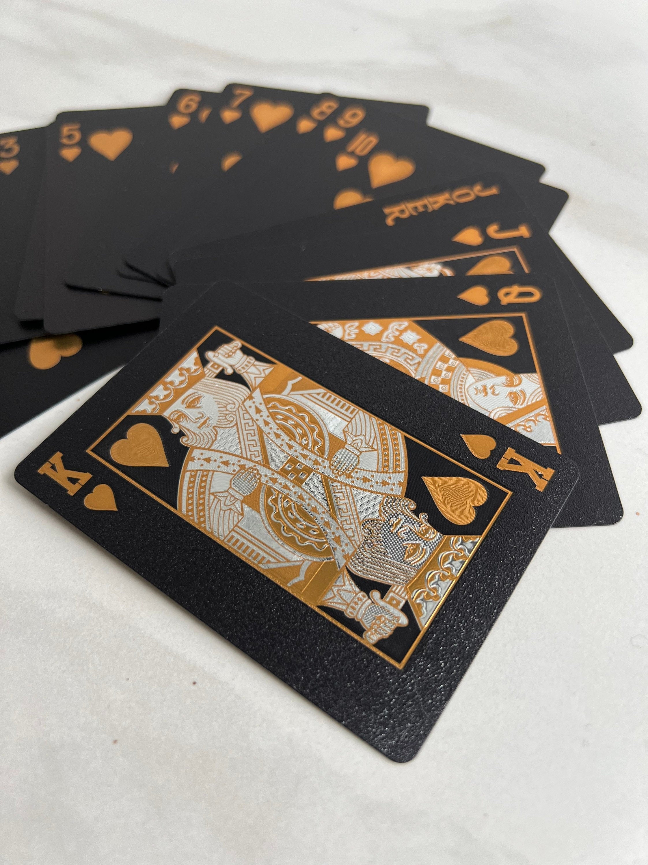 Hat Bar - Metallic Gold-Silver Playing Card