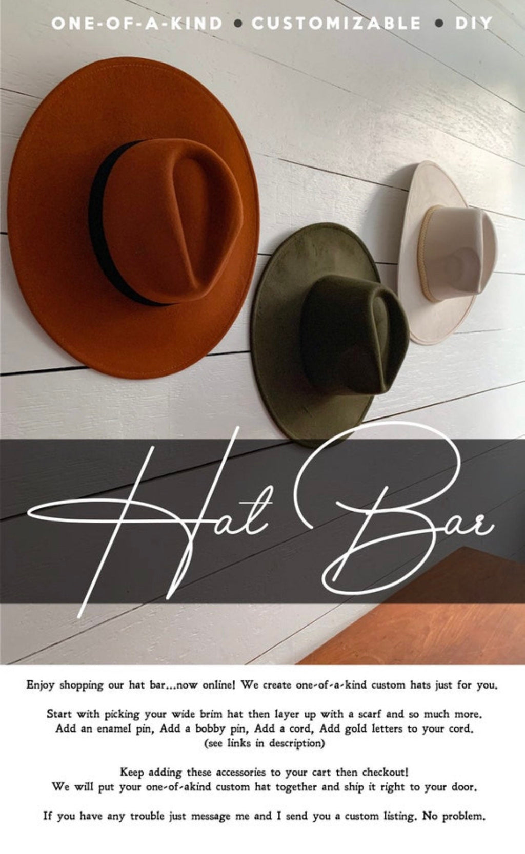 Hat Bar - Metallic Gold-Silver Playing Card