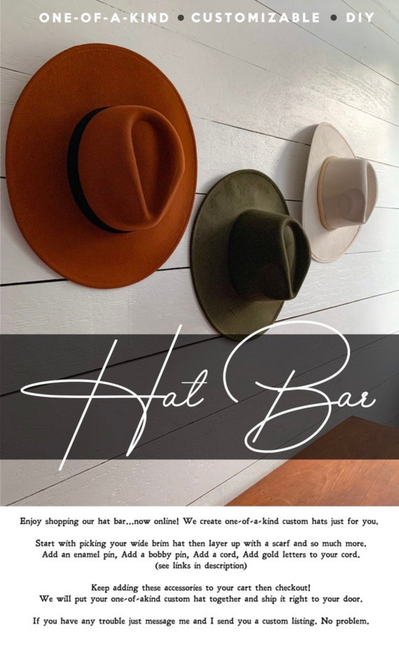 Hat Bar - Metallic Gold-Silver Playing Card