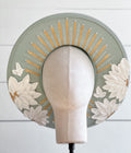 Flower Hat - Wedding Rancher Hat - Baby Shower Hat - Gender Reveal Wardrobe - Festival Accessory - Thick Paint Hat - Wide Brim Hat