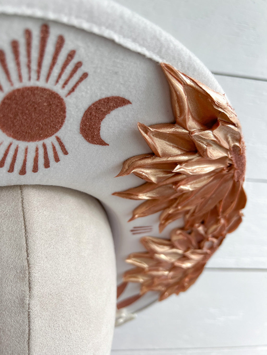 Moon Flower Crown Hat - Rancher Hat Thick Paint Hat - Boho Wide Brim Hat - Country Concert - Derby Day - Festival Accessory