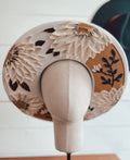 Floral Hand Painted Rancher Hat: Wide Brim Derby Hat