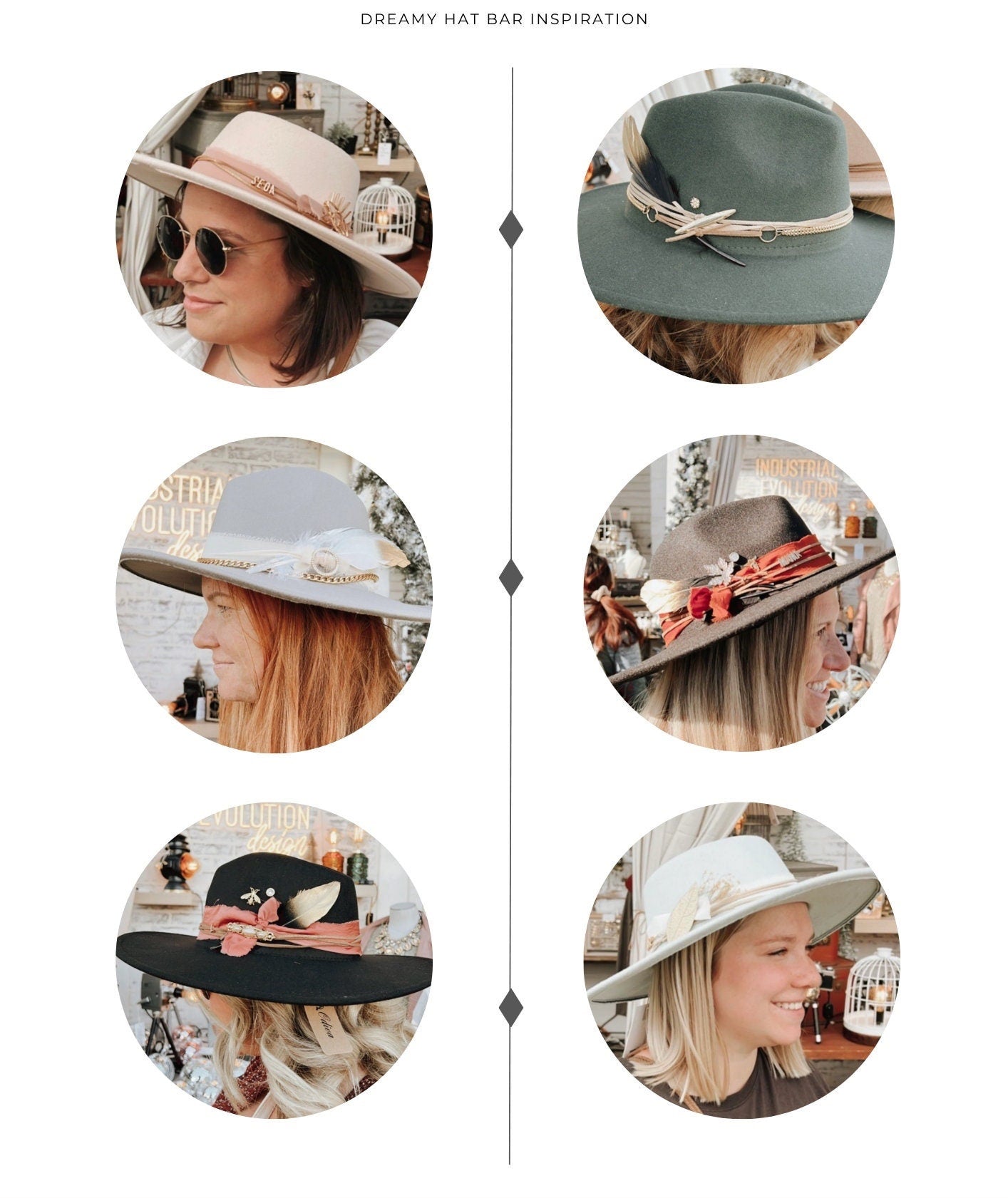 Hat Bar - (Read Description ) - Wide Brim - Customized - Personalized Hat