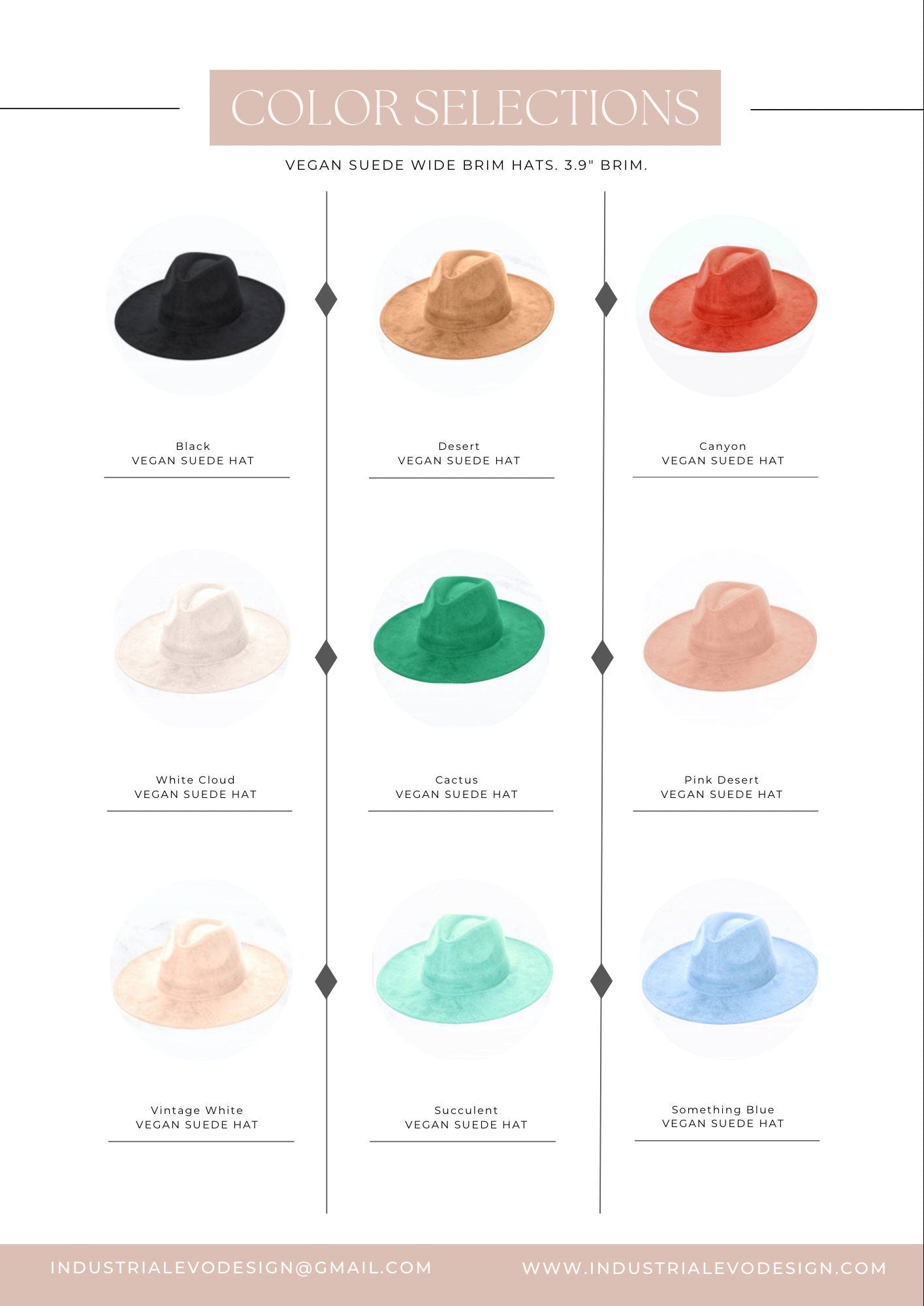 Hand Sewn Wide Brim Rancher Hat - Suede Festival Accessory