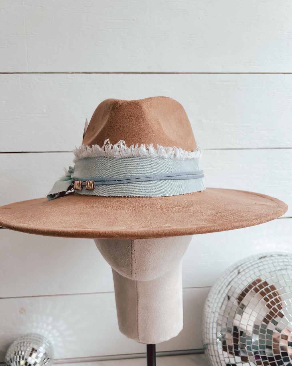 Lucky You Denim Hat Bar - All Accessories Included on Hat - Festival Accessory