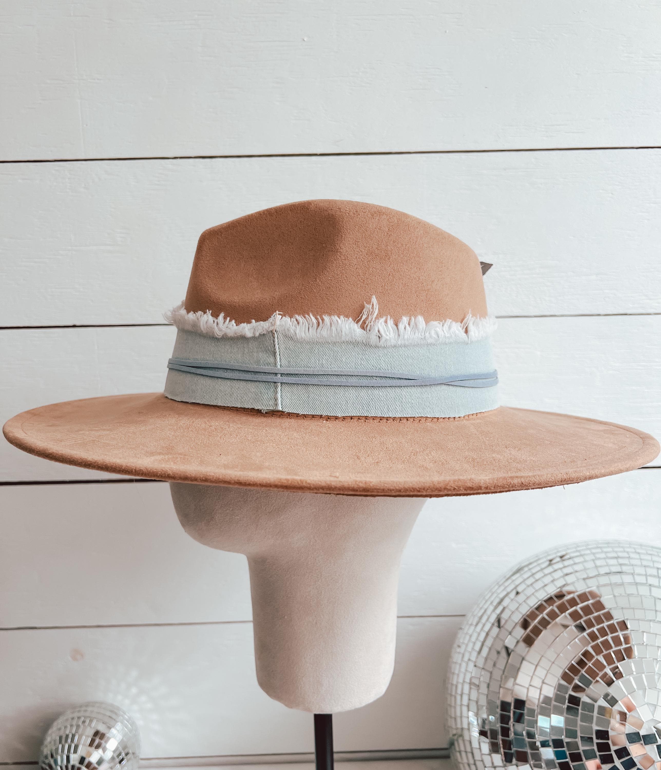 Lucky You Denim Hat Bar - All Accessories Included on Hat - Festival Accessory
