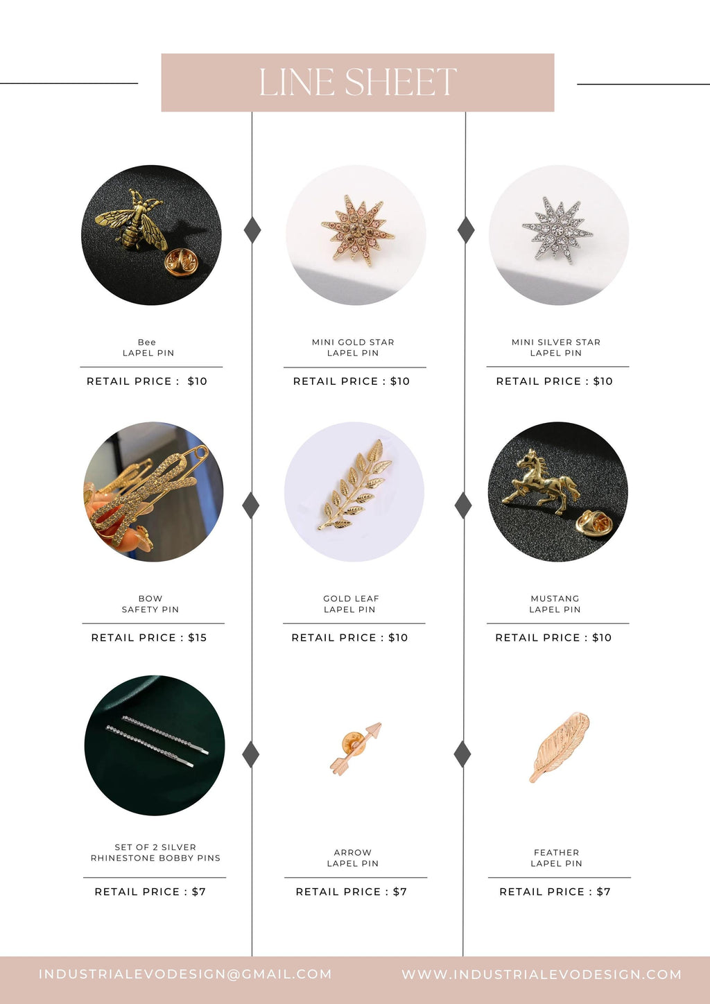 Hat Bar Accessories: Decorative Bobby Pins + Brooches
