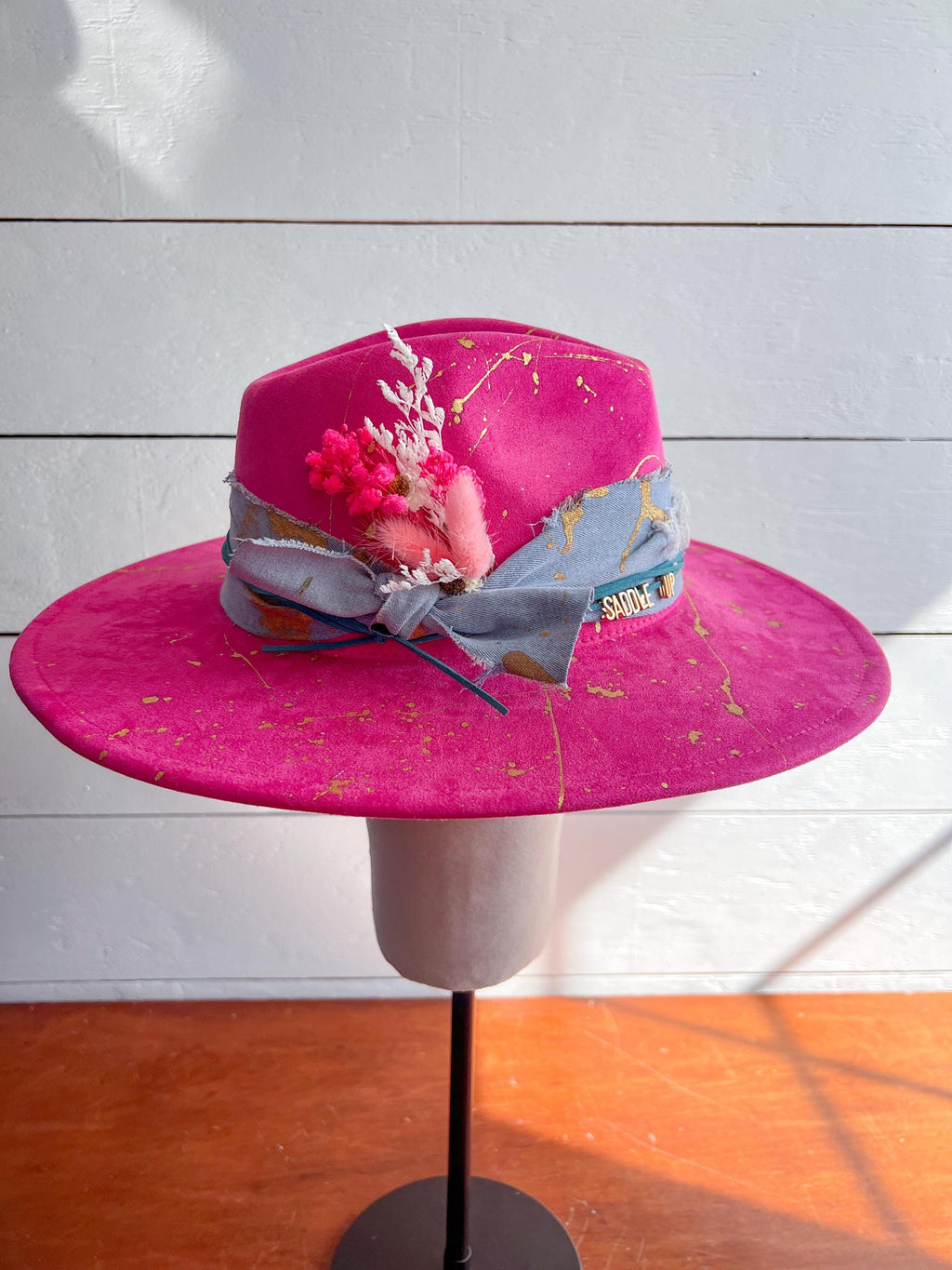 Nashville Bound Paint Splattered Hat - All Accessories Included on Hat - Country Music Festival Accessory - Rodeo Hat - Country Concert