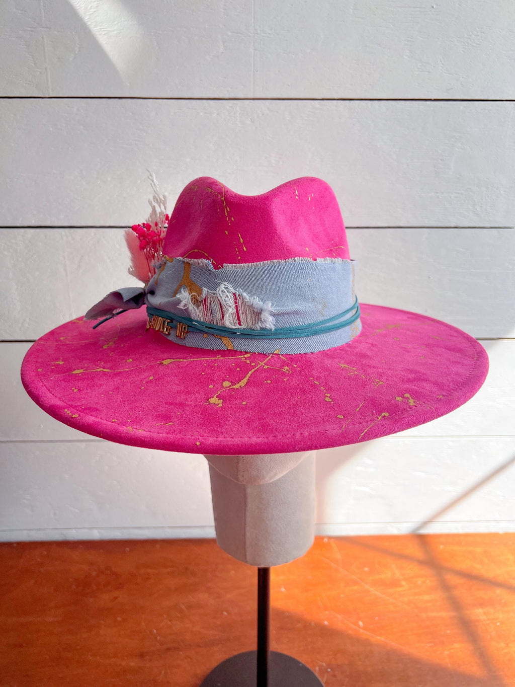 Nashville Bound Paint Splattered Hat - All Accessories Included on Hat - Country Music Festival Accessory - Rodeo Hat - Country Concert