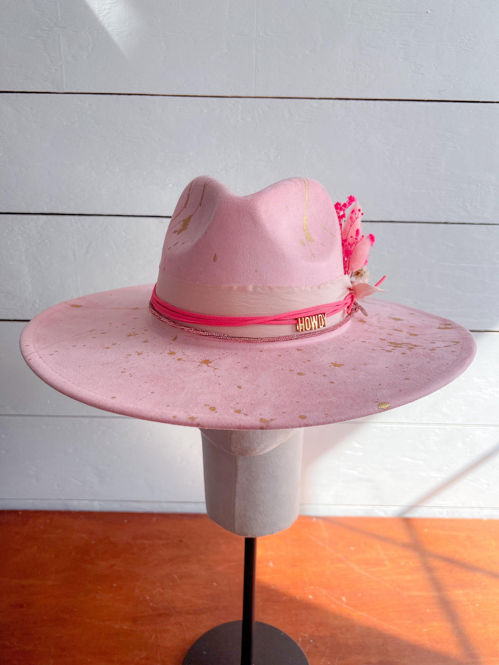 LA Dreams Paint Splattered Hat - All Accessories Included on Hat - Country Music Festival Accessory - Rodeo Hat - Country Concert